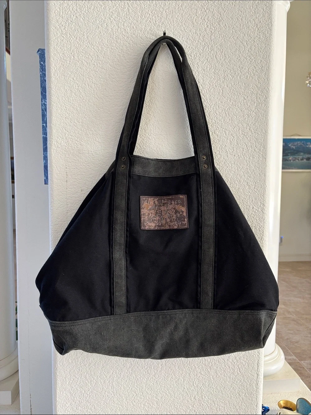 Black Canvas Tote Bag
